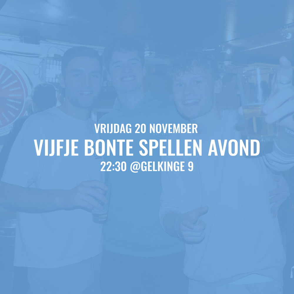 Vijfje bonte spellen avond